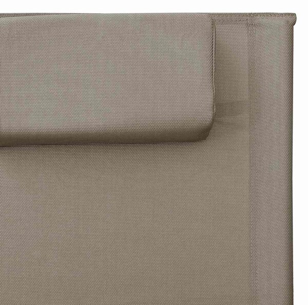 Zahradní lehátko textilen taupe a šedé 310515