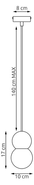 Závěsné svítidlo LOOP 1 – moka, 1× G9, šířka 10 cm