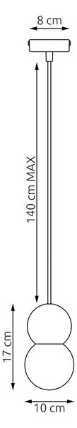 Závěsné svítidlo LOOP 1 – moka, 1× G9, šířka 10 cm