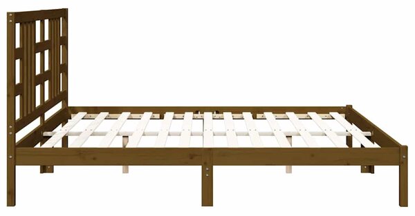 Rám postele medově hnědý masivní dřevo 200 x 200 cm 3105428
