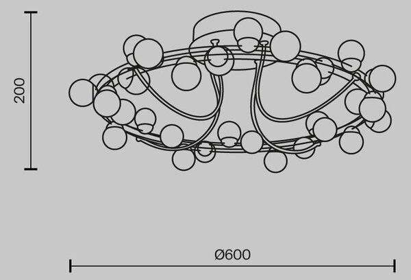Maytoni Designové stropní LED svítidlo TESSARA, 55W, ⌀ 60 cm, 3000K