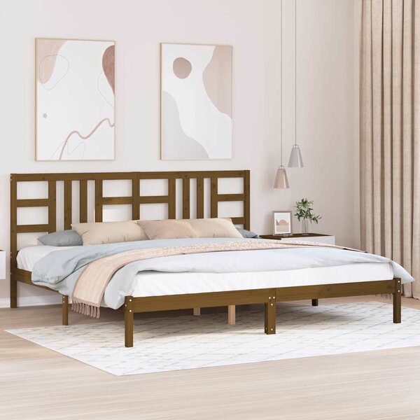 Rám postele medově hnědý masivní dřevo 200 x 200 cm 3105428
