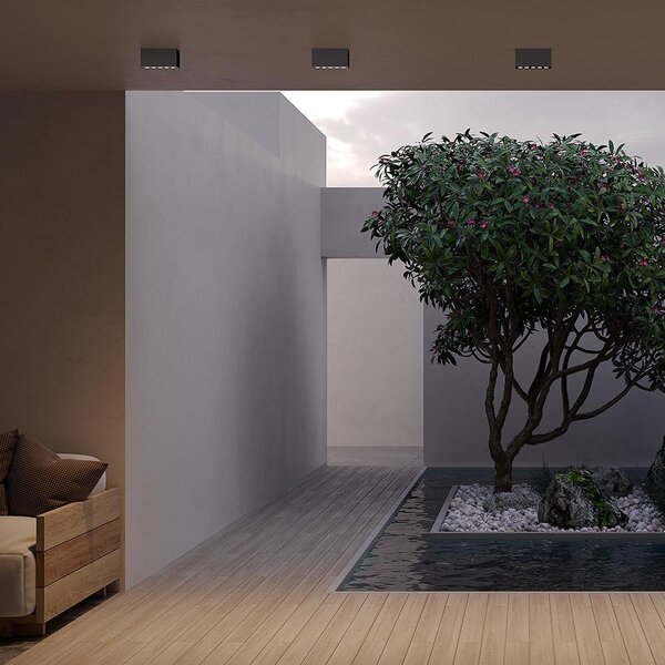 Maytoni Moderní stropní LED svítidlo ARES, 8W, d. 7,6 cm, 3000K, IP54