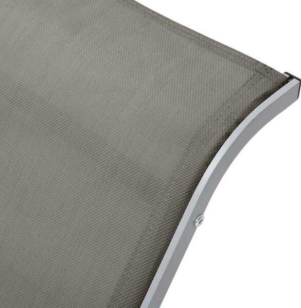 Zahradní lehátko textilen a hliník taupe 310537