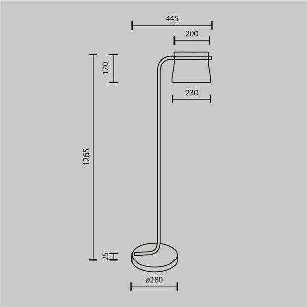 Maytoni Luxusní stojací LED lampa CABARET, 8W, v. 126,5 cm, 3000K