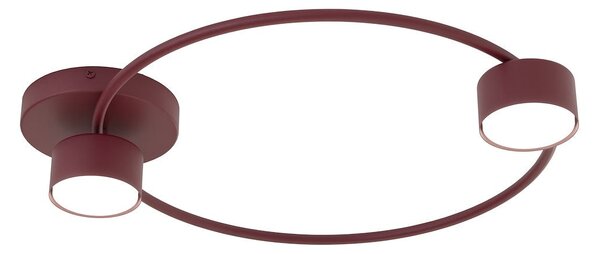 Stropní svítidlo LUCIO 2 – vínové, 2× GX53, šířka 48 cm