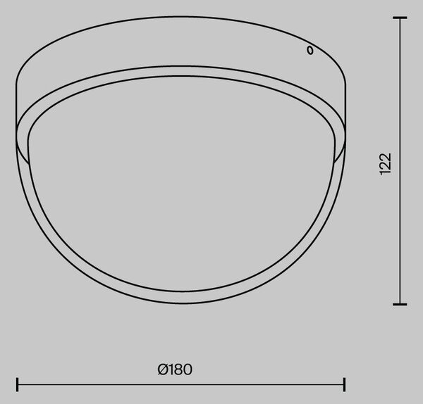 Maytoni Stropní LED svítidlo MON, 12W, ⌀ 18 cm, 3000K, IP65