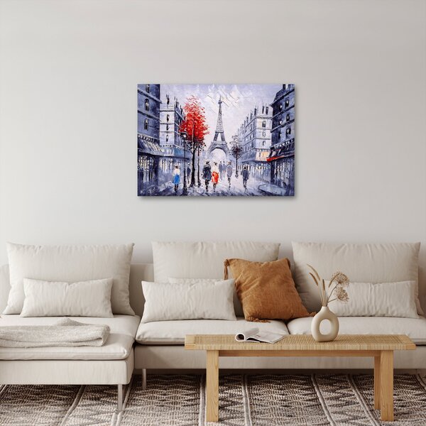 Obraz uličky v Paříži, olejomalba (70x50 cm)
