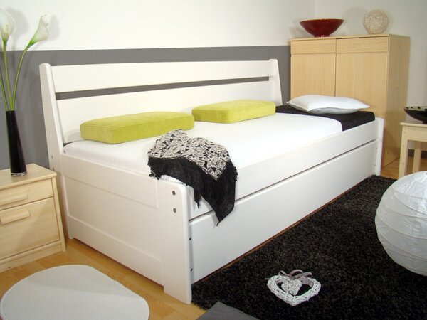 ROALHOLZ bílá rozkládací postel DUO SOFI N+N 90x200