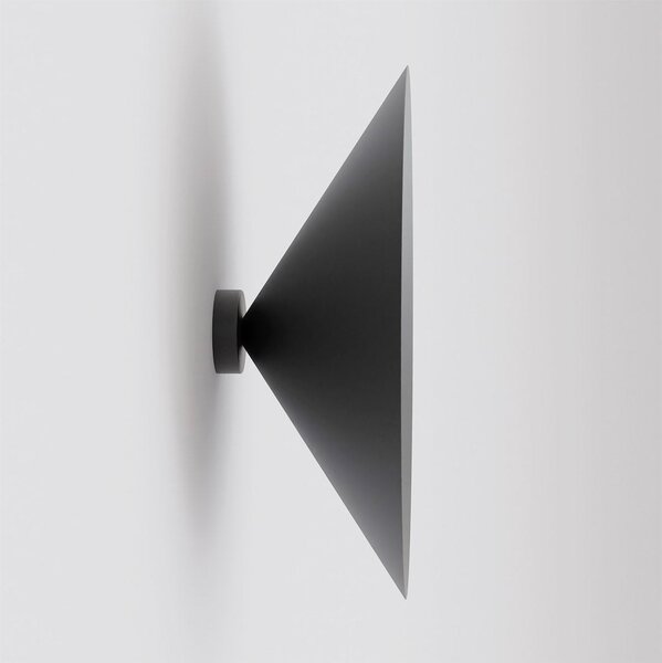 Nástěnné svítidlo MONO K1L – černé, grafitové sklo, 1× E14, šířka 50 cm
