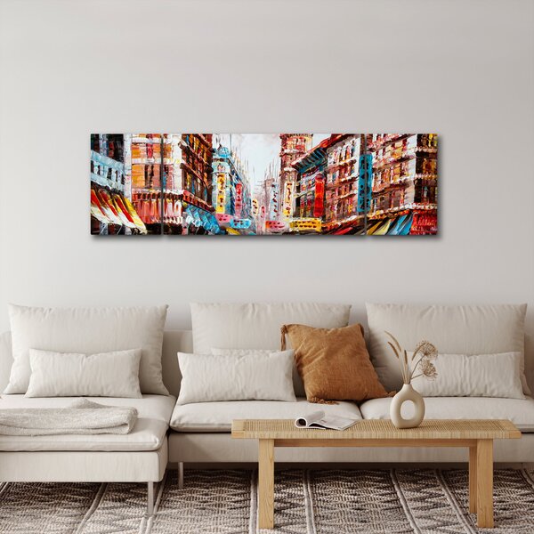Obraz - Hong Kong, olejomalba (170x50 cm)