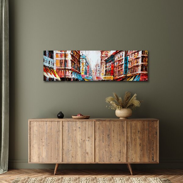 Obraz - Hong Kong, olejomalba (170x50 cm)