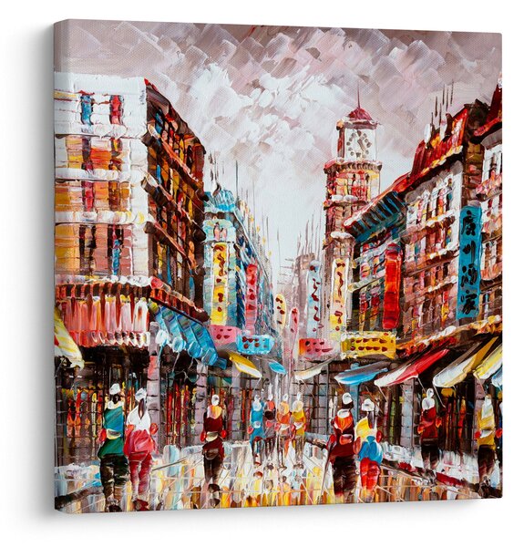 Obraz - Hong Kong, olejomalba (30x30 cm)