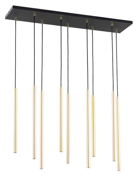 Závěsné svítidlo SELTER 9 – zlaté, 9× G9, šířka 92 cm