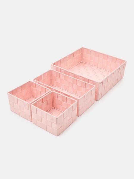 Sinsay - Pletené organizéry 4 pack - pastelová růžová