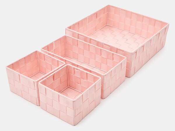 Sinsay - Pletené organizéry 4 pack - pastelová růžová