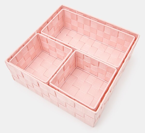 Sinsay - Pletené organizéry 4 pack - pastelová růžová