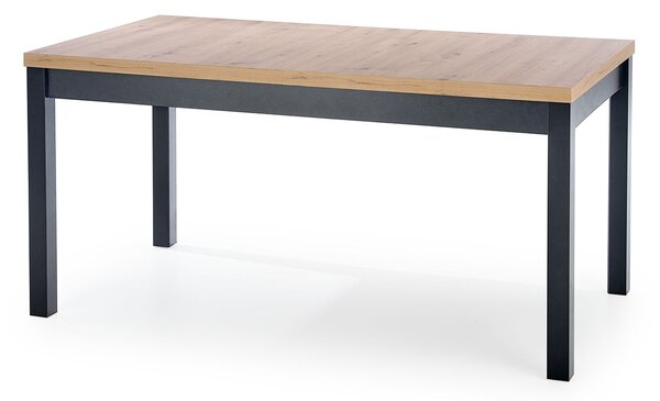 Stůl rozkládaný 160x80 Tanre - Dub artisan / Černý