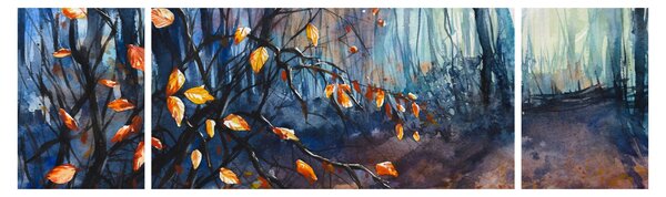 Obraz - Paprsky podzimního slunce (170x50 cm)
