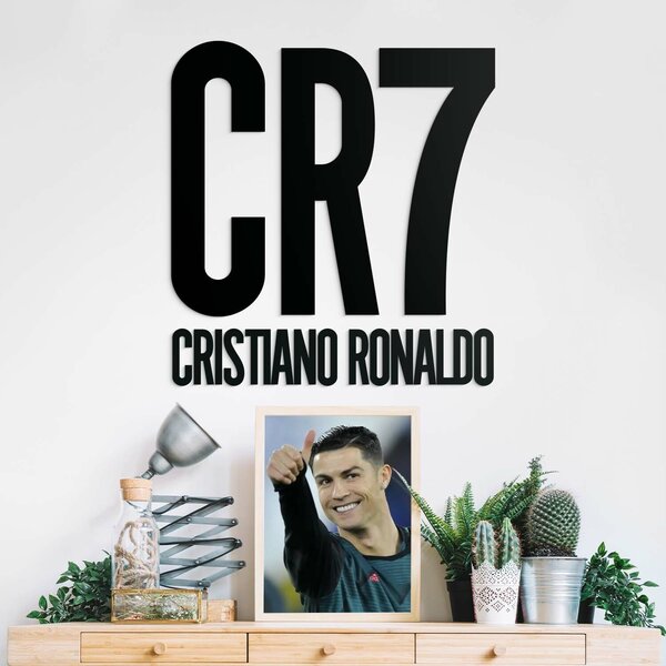 DUBLEZ | Dřevěný obraz loga - CR7 Cristiano Ronaldo | Obraz