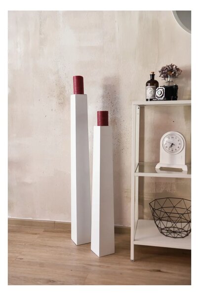 Váza OBELISK, sklolaminát, výška 100 cm, bílá, outlet