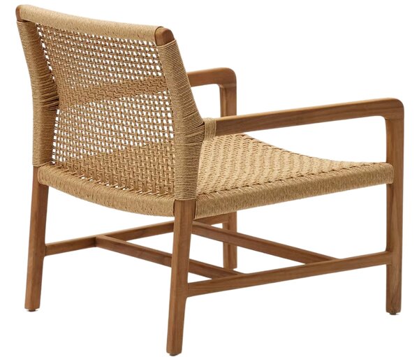 Teakové zahradní křeslo Kave Home Sabolla s výpletem