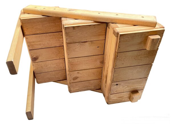 Dřevěný zahradní květináč Aksamit, KASKÁDA, pinie