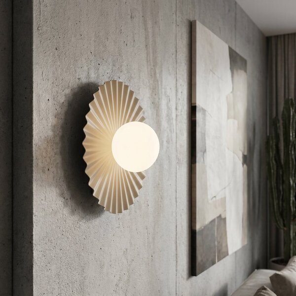 Nástěnné svítidlo UMBRA K1 M – moka, bílé sklo, 1× G9, šířka 25 cm
