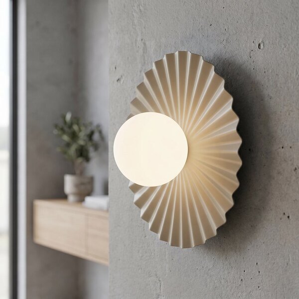 Nástěnné svítidlo UMBRA K1 M – moka, bílé sklo, 1× G9, šířka 25 cm