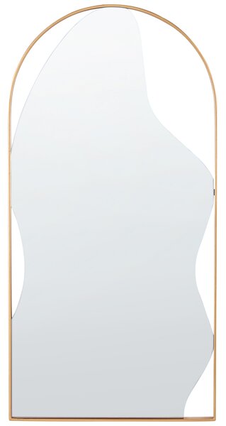 Kovové nástěnné zrcadlo 41 x 81 cm zlaté COLOMBIER