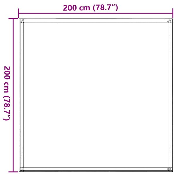 Koberec ke stanu 200 x 200 cm antracitový a bílý 310816