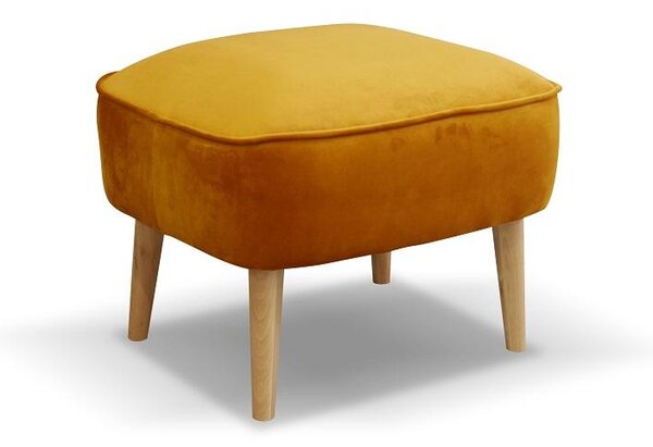 MEBLE ROBERT MARIANA pohodlný moderní taburet žlutý 57 x 44 x 47 cm