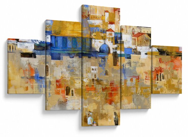 Obraz - Zeď nářků, Jeruzalém, Izrael (125x70 cm)