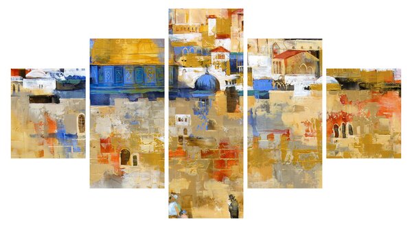 Obraz - Zeď nářků, Jeruzalém, Izrael (125x70 cm)