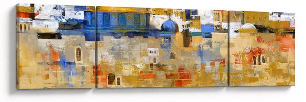 Obraz - Zeď nářků, Jeruzalém, Izrael (170x50 cm)