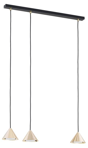 Závěsné svítidlo ELIT 3 – černé / zlaté, 3× GX53, šířka 70 cm