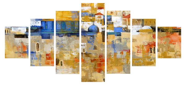 Obraz - Zeď nářků, Jeruzalém, Izrael (210x100 cm)