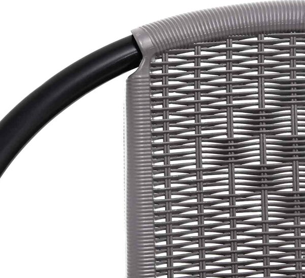 Zahradní židle 4 ks plastový ratan a ocel 110 kg 3107703
