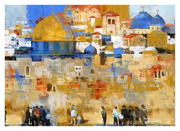 Obraz - Zeď nářků, Jeruzalém, Izrael (70x50 cm)