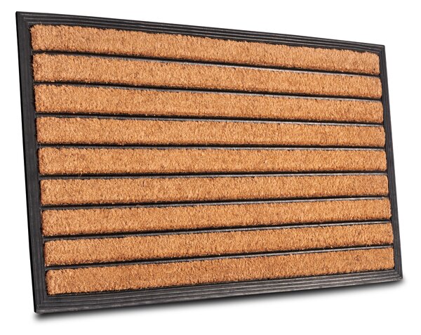 Hanse Home, Rohožka Striped 105935 - na ven i na doma, 45x75, hnědá, chodba / předsíň