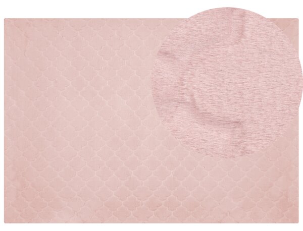 Koberec z umělé zaječí kožešiny 160 x 230 cm růžový GHARO