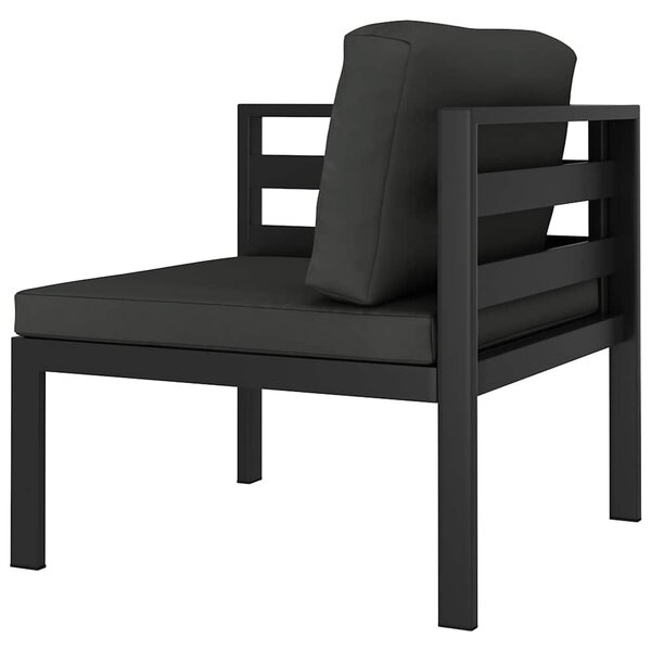 8dílná zahradní sedací souprava s poduškami hliník antracitová 3107829