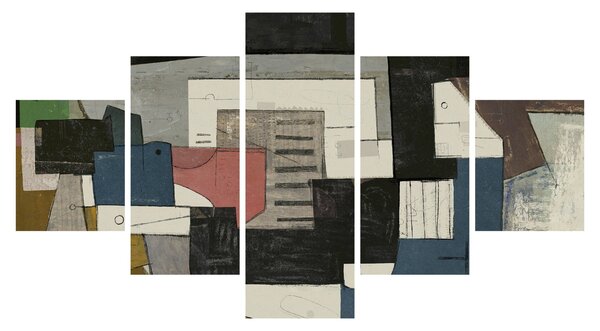 Obraz - Abstrakce, kubismus (125x70 cm)