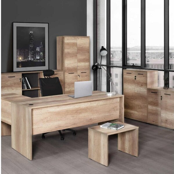 Policová skříň Nimue (ořech světlý)