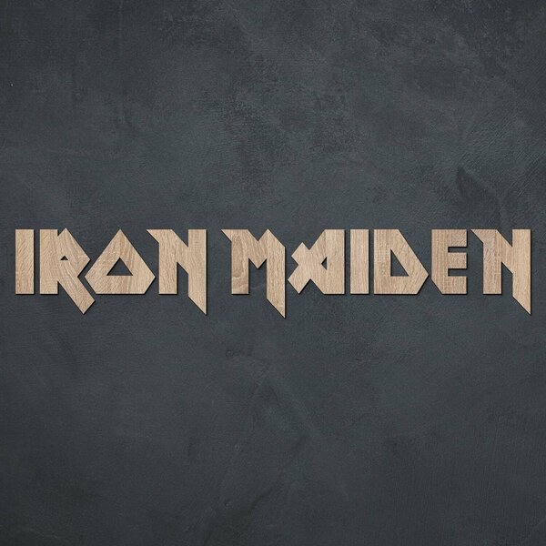 DUBLEZ | Dřevěné logo - Iron Maiden | Obraz