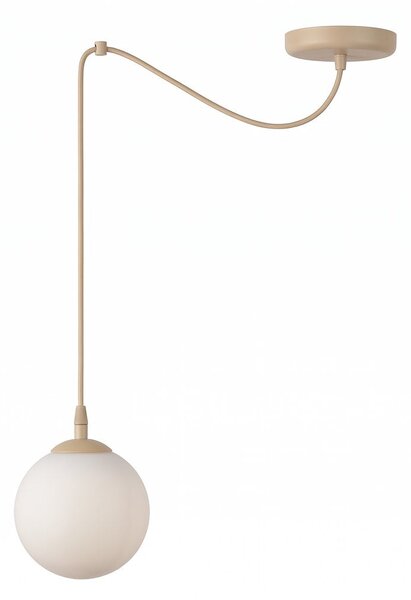 Závěsné svítidlo GIGI 1 – moka, opálové sklo, 1× E14, šířka 200 cm