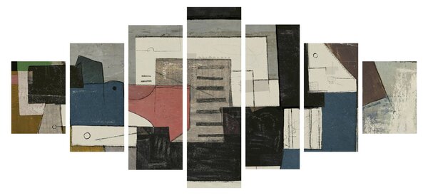 Obraz - Abstrakce, kubismus (210x100 cm)