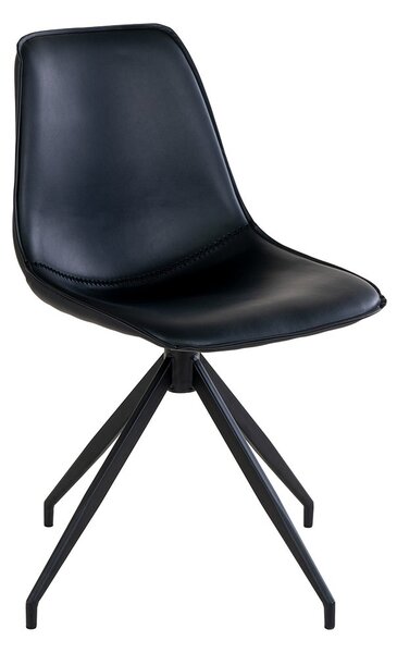Černá Otočná jídelní židle Monaco 54 × 48 × 86 cm HOUSE NORDIC