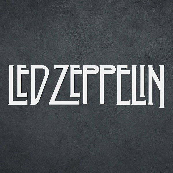 DUBLEZ | Dřevěný obraz - Logo Led Zeppelin | Obraz