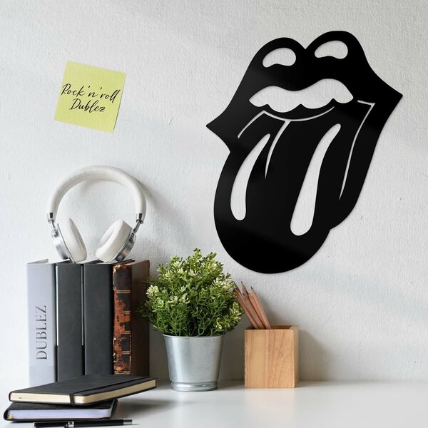 DUBLEZ | Dřevěný znak na zeď - The Rolling Stones | Obraz